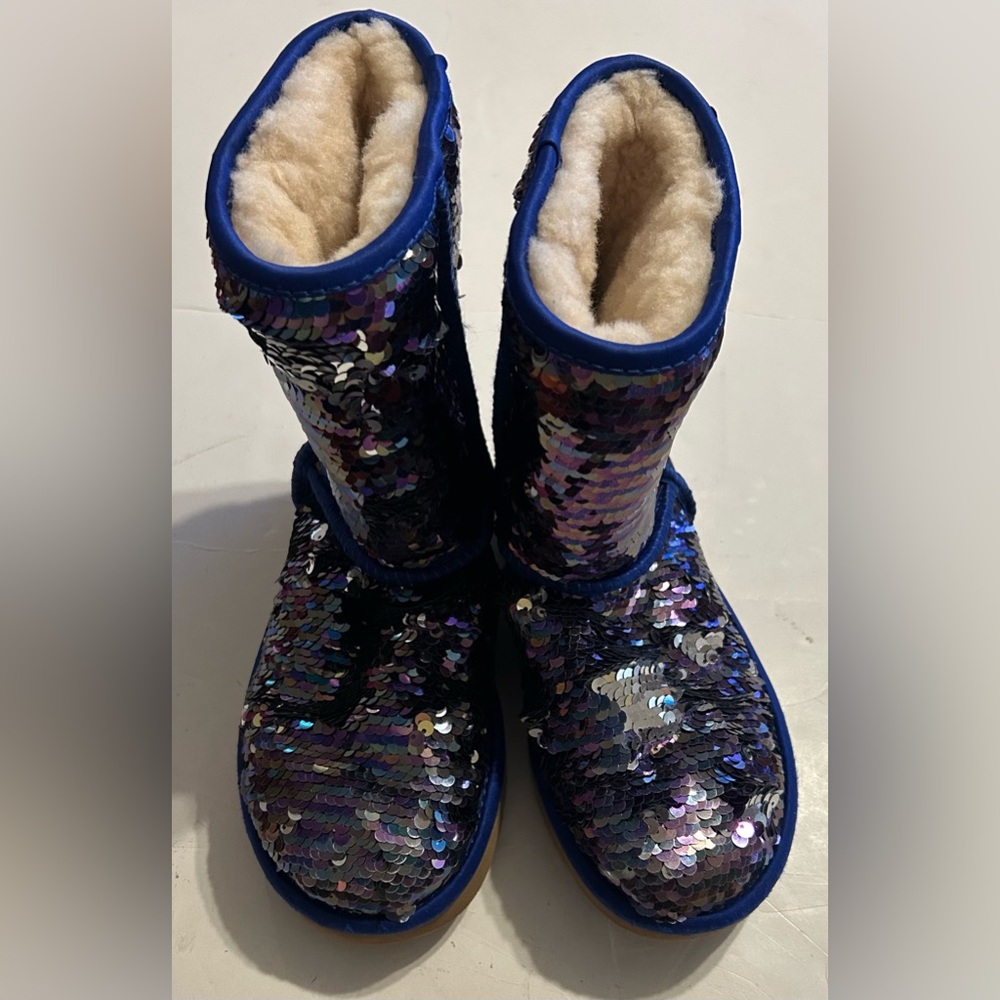 UGG Blue Sequin Winter Boots size 5
